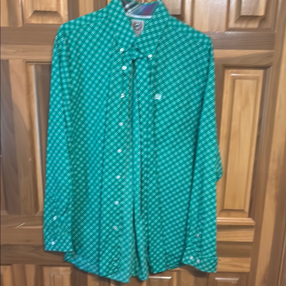 Cinch Green Casual Button Down Shirt